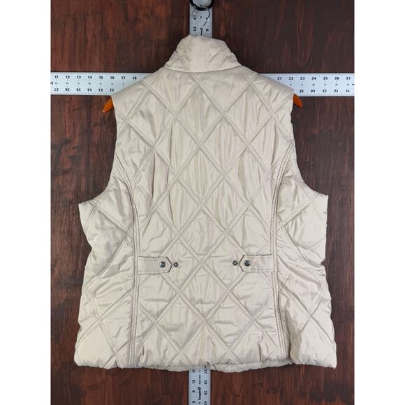 Ariat Quilt Style Insulated Puffer Vest Jacket Coat Cream White Womens 2XL XXL - Picture 11 of 11